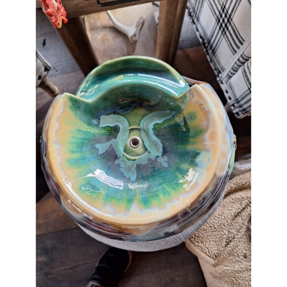 Ceramic Marbled DRAGONFLY Countertop Water Fountain New - Picture 10 of 15